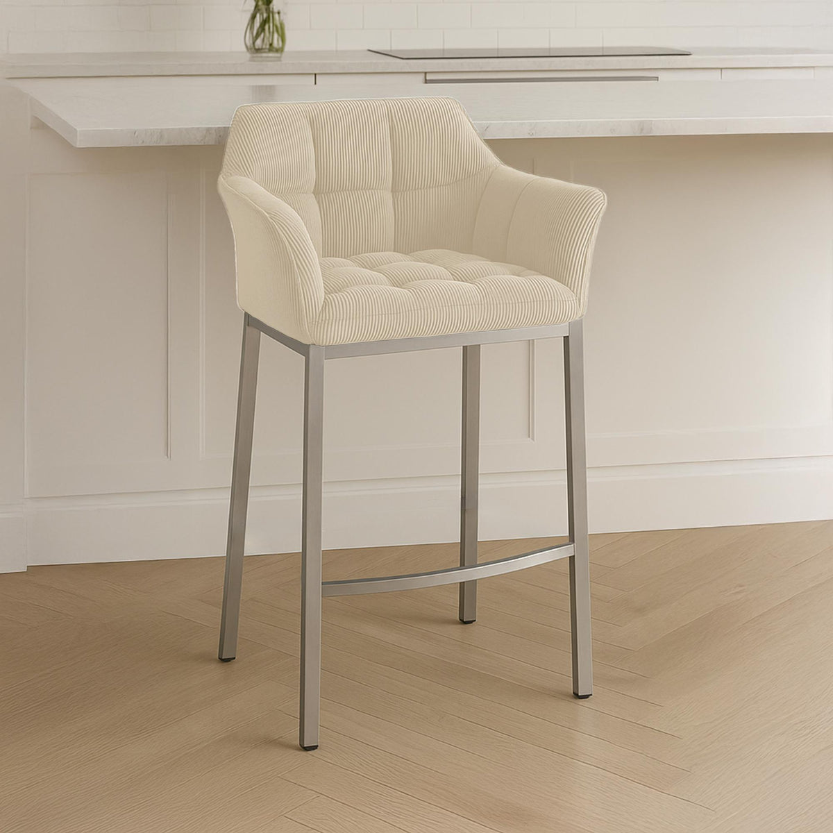 Barhocker Damaso E Cord mit 4-Fuß Gestell – Ansicht 3