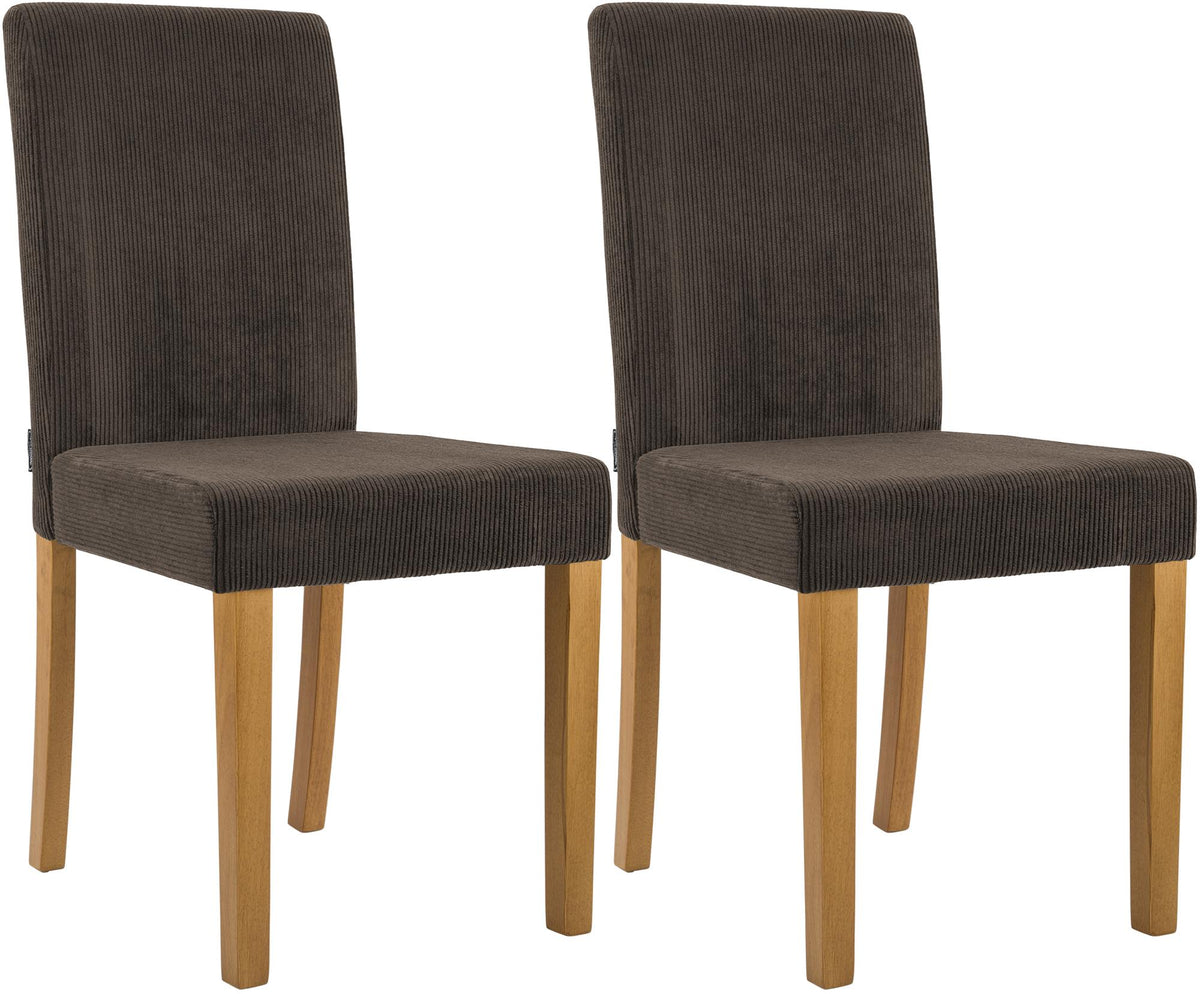 2er Set Esszimmerstuhl Ina Cord antik hell – Ansicht 15