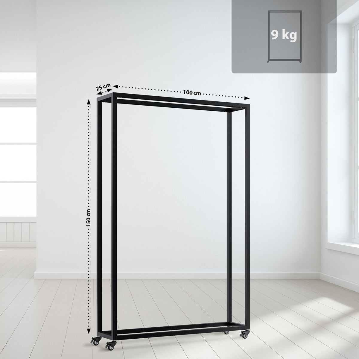 Kaminholzständer Hilta 25x100x150 cm – Ansicht 2