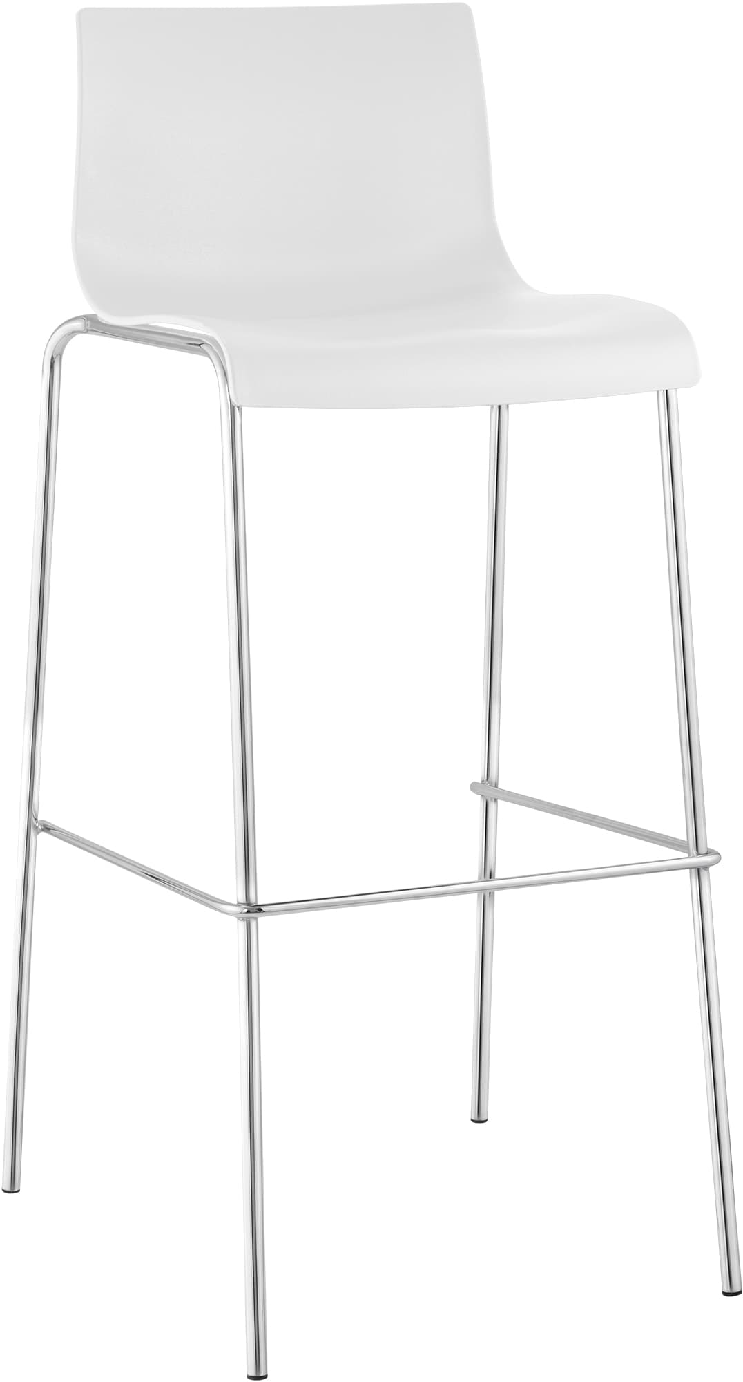 Barhocker Hoover Chrom 4-Fuß Gestell
