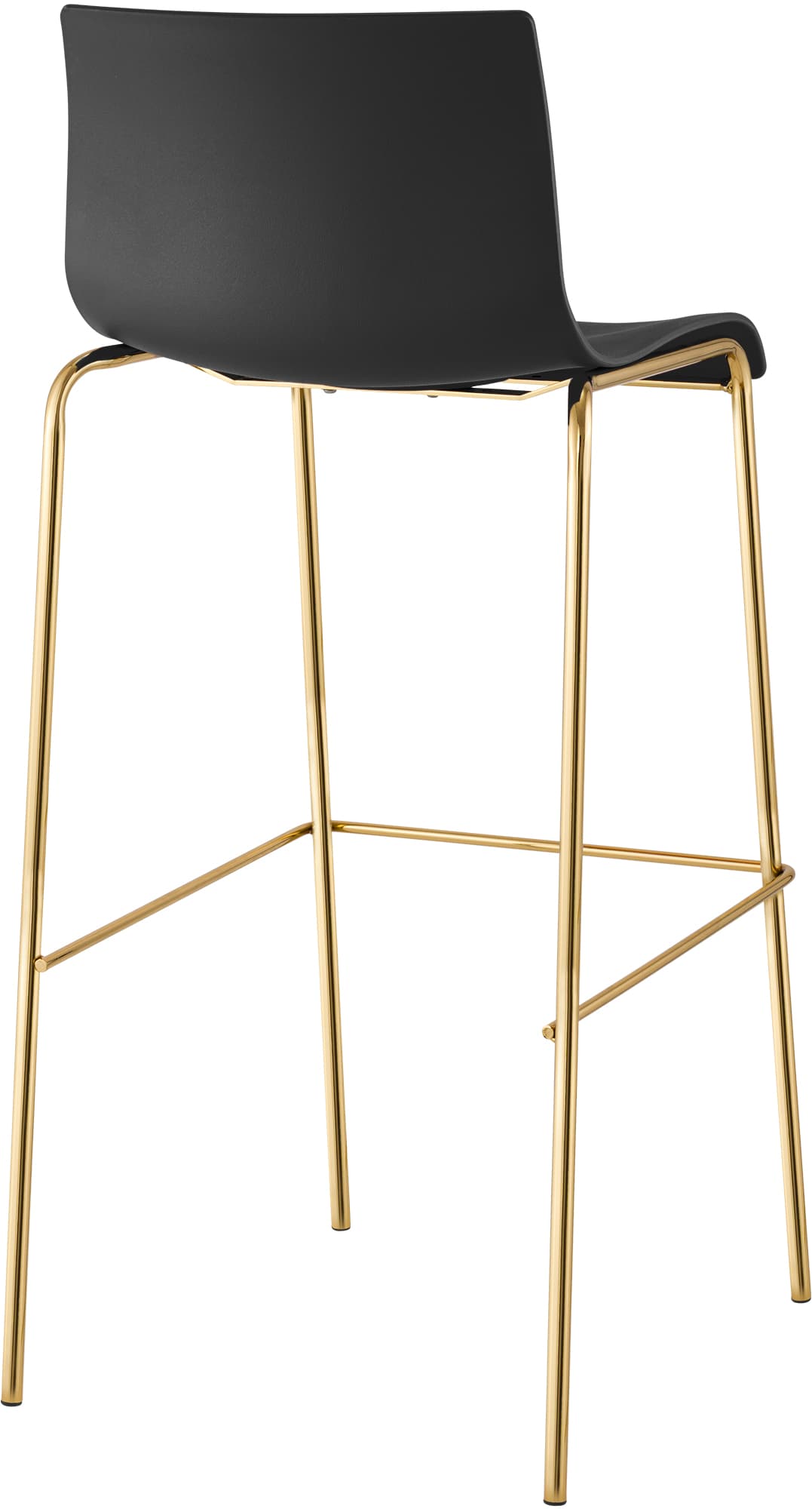 2er Set Barhocker Hoover Kunststoff 4-Fuß Gold – Ansicht 13