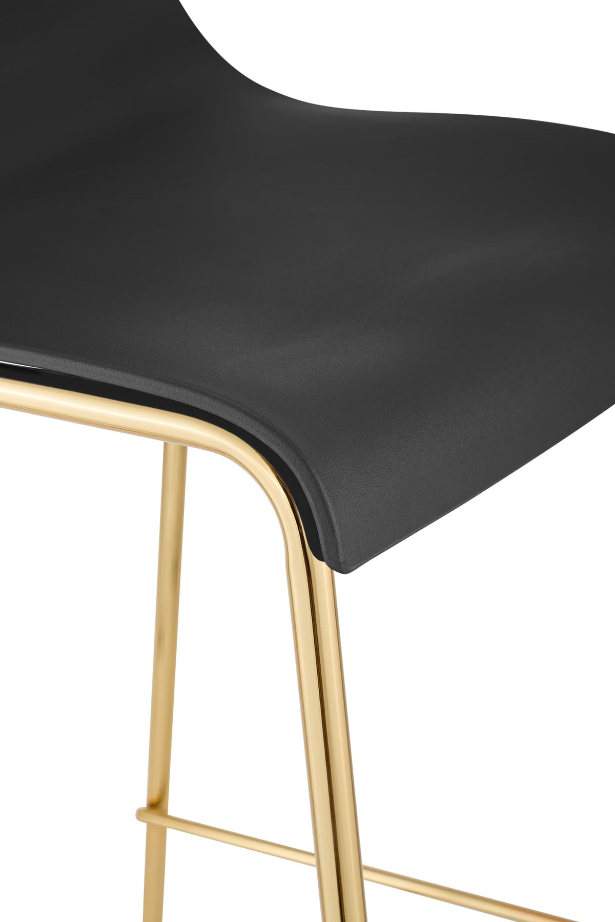 2er Set Barhocker Hoover Kunststoff 4-Fuß Gold – Ansicht 14