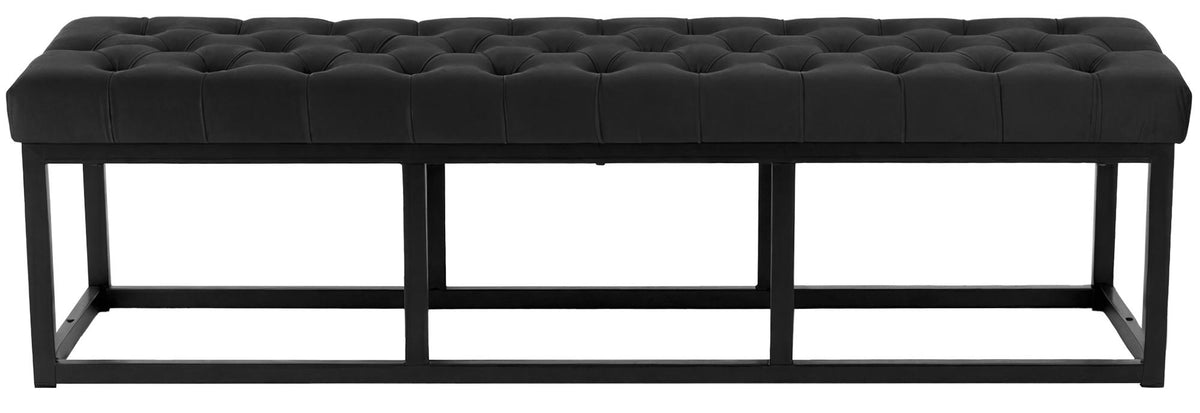 Sitzbank Polson Samt Schwarz 150 cm – Ansicht 9