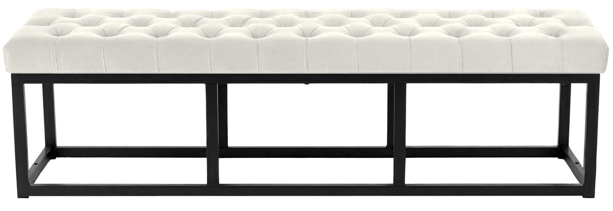 Sitzbank Polson Samt Schwarz 150 cm – Ansicht 19
