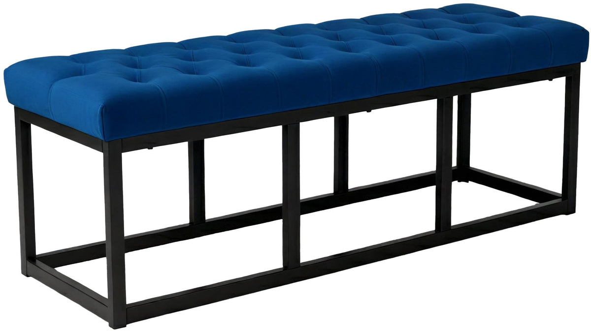 Sitzbank Polson Samt Schwarz 120 cm – Ansicht 6
