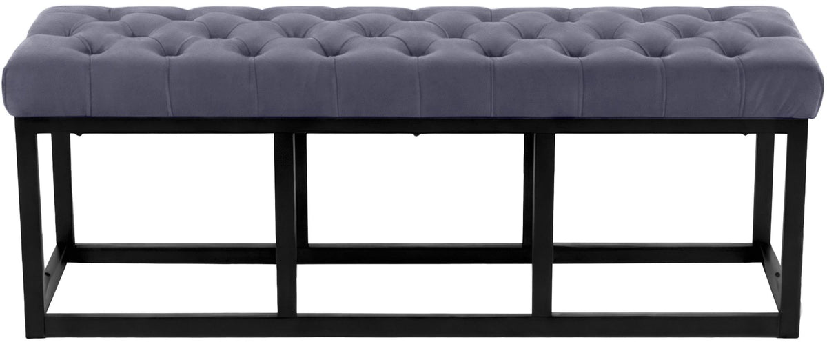 Sitzbank Polson Samt Schwarz 120 cm – Ansicht 19