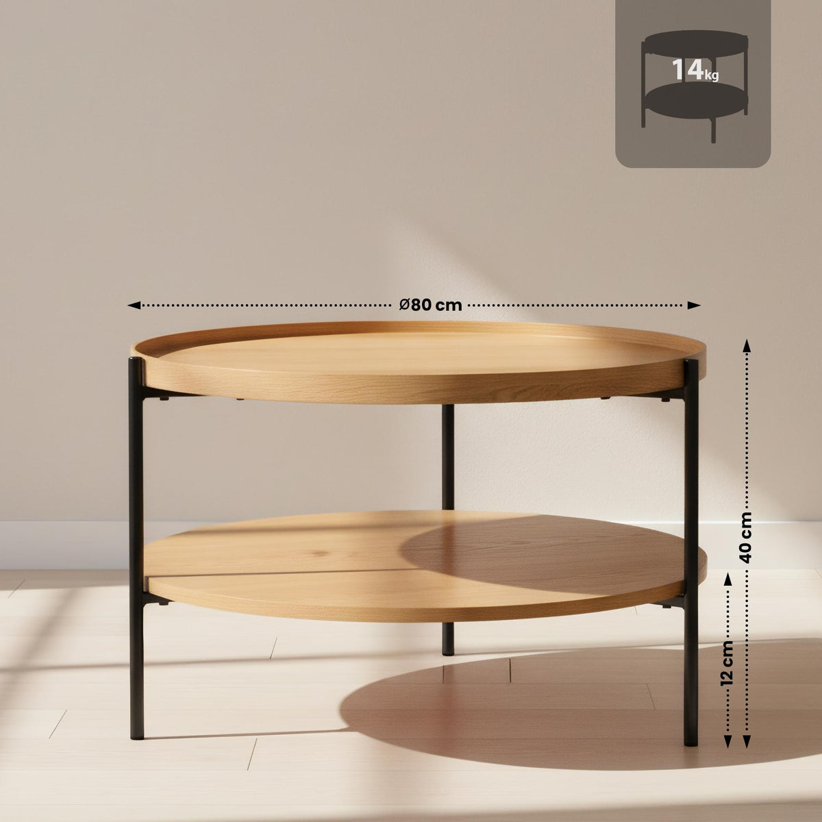 Couchtisch Corbitan 80 cm – Ansicht 9