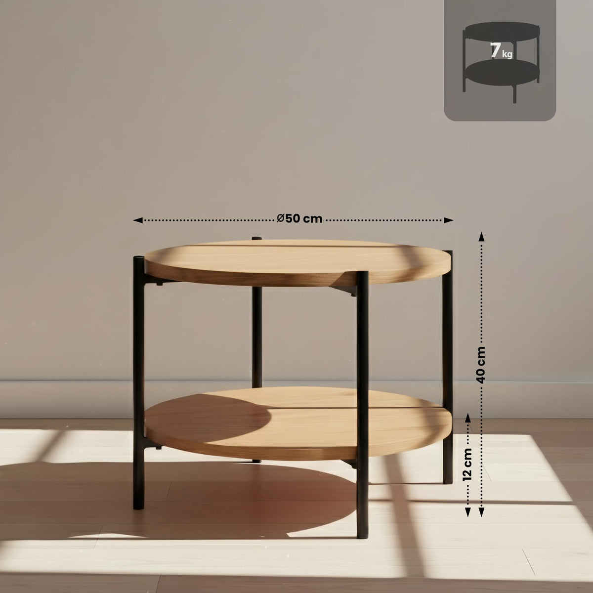 Couchtisch Edduma 50 cm – Ansicht 2