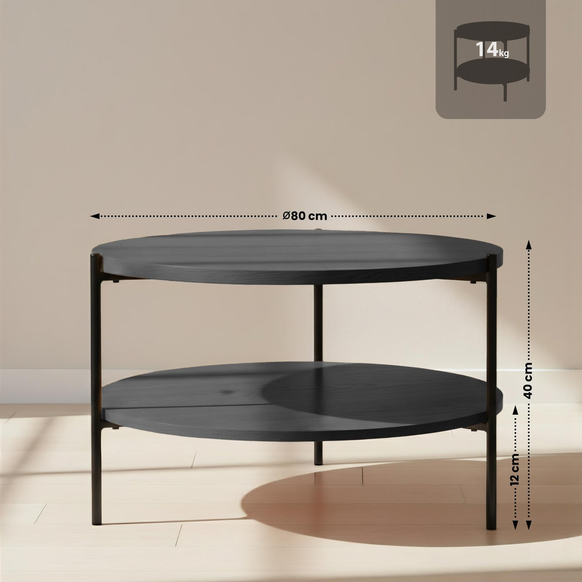 Couchtisch Edduma 80 cm – Ansicht 9