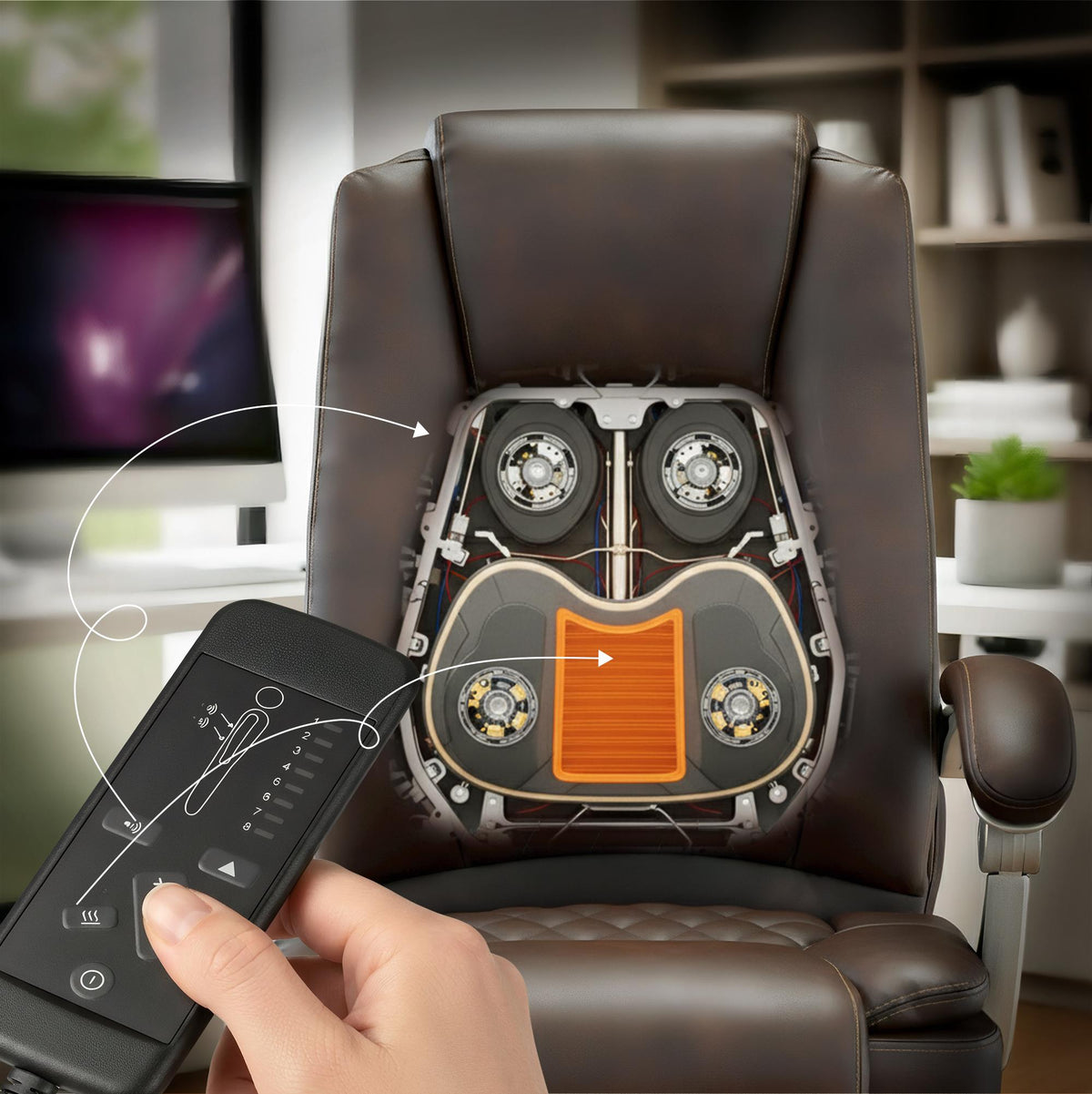 Bürostuhl Rubia mit Massagefunktion Kunstleder – Ansicht 11