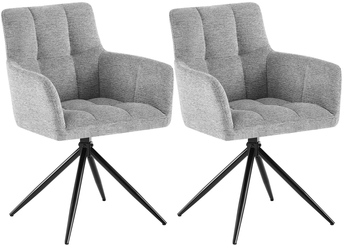 2er Set Esszimmerstuhl Jonah Stoff – Ansicht 15