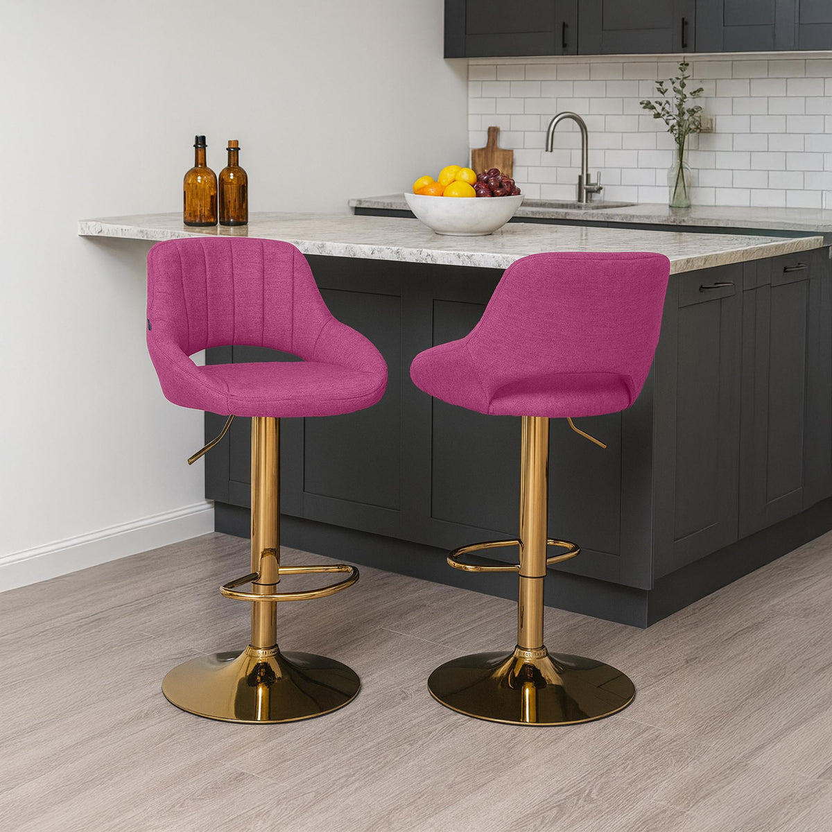 Barhocker Milet Stoff gold – Ansicht 10