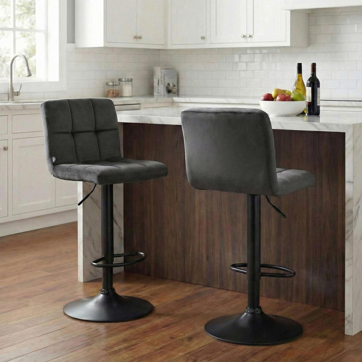 Barhocker Peru Samt schwarz – Ansicht 17