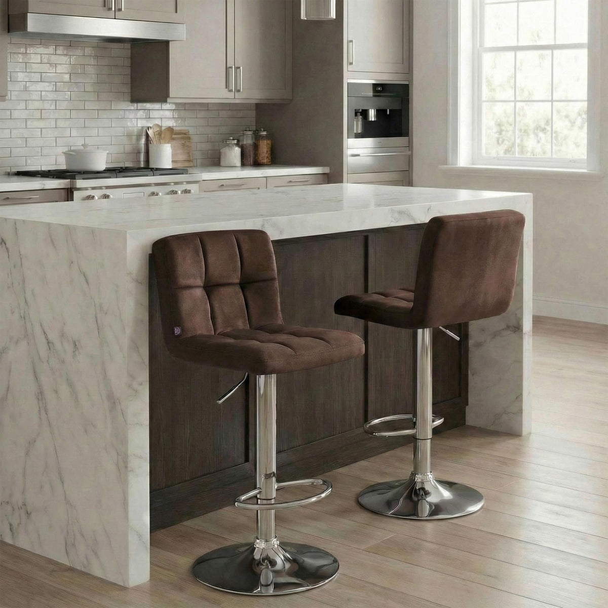 Barhocker Peru Samt chrom – Ansicht 4