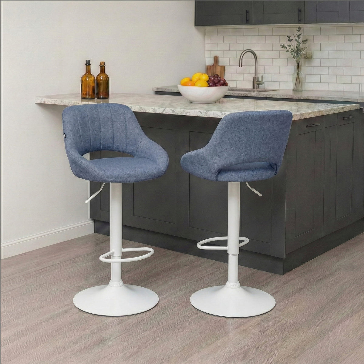 Barhocker Milet Stoff weiß – Ansicht 17