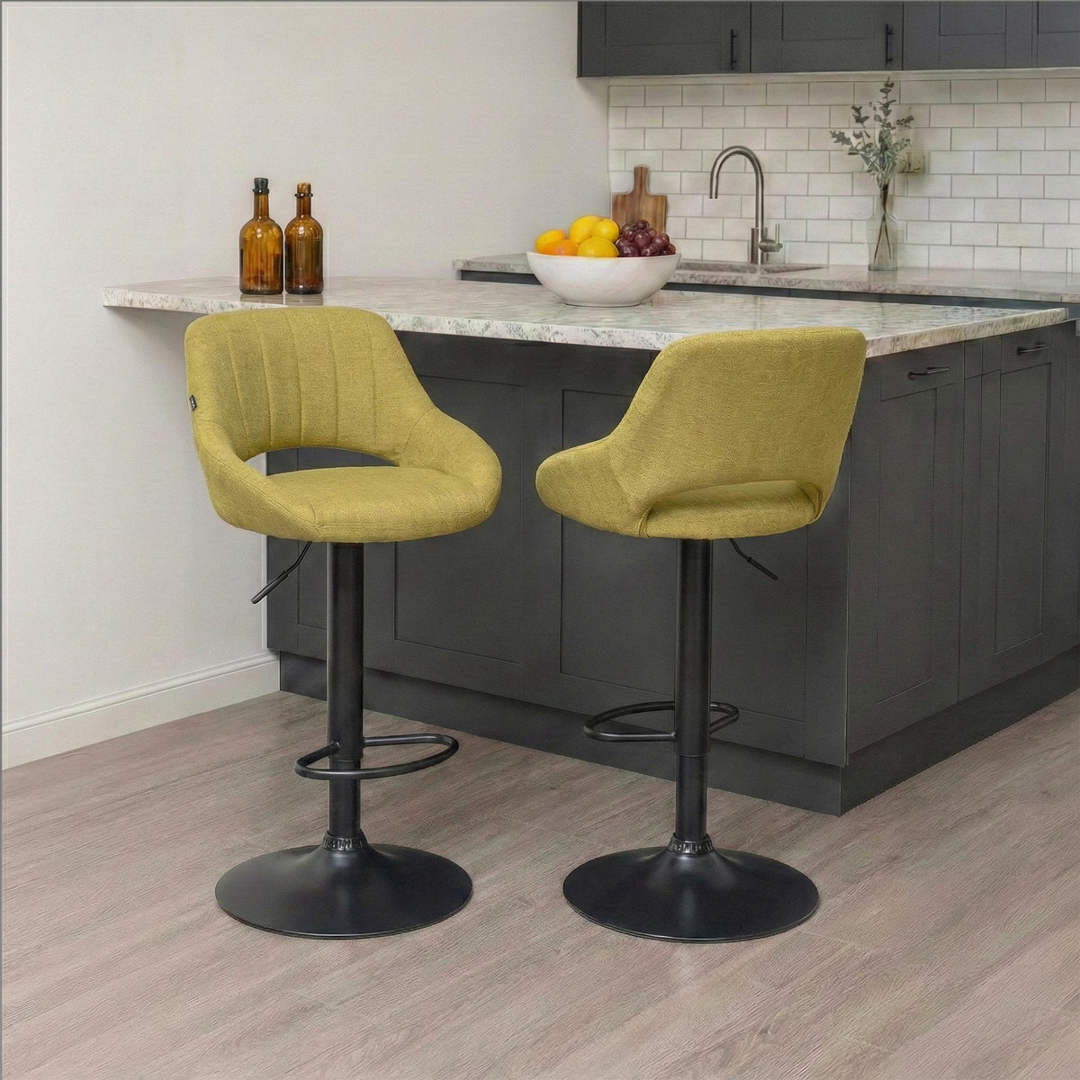 Barhocker Milet Stoff schwarz – Ansicht 10