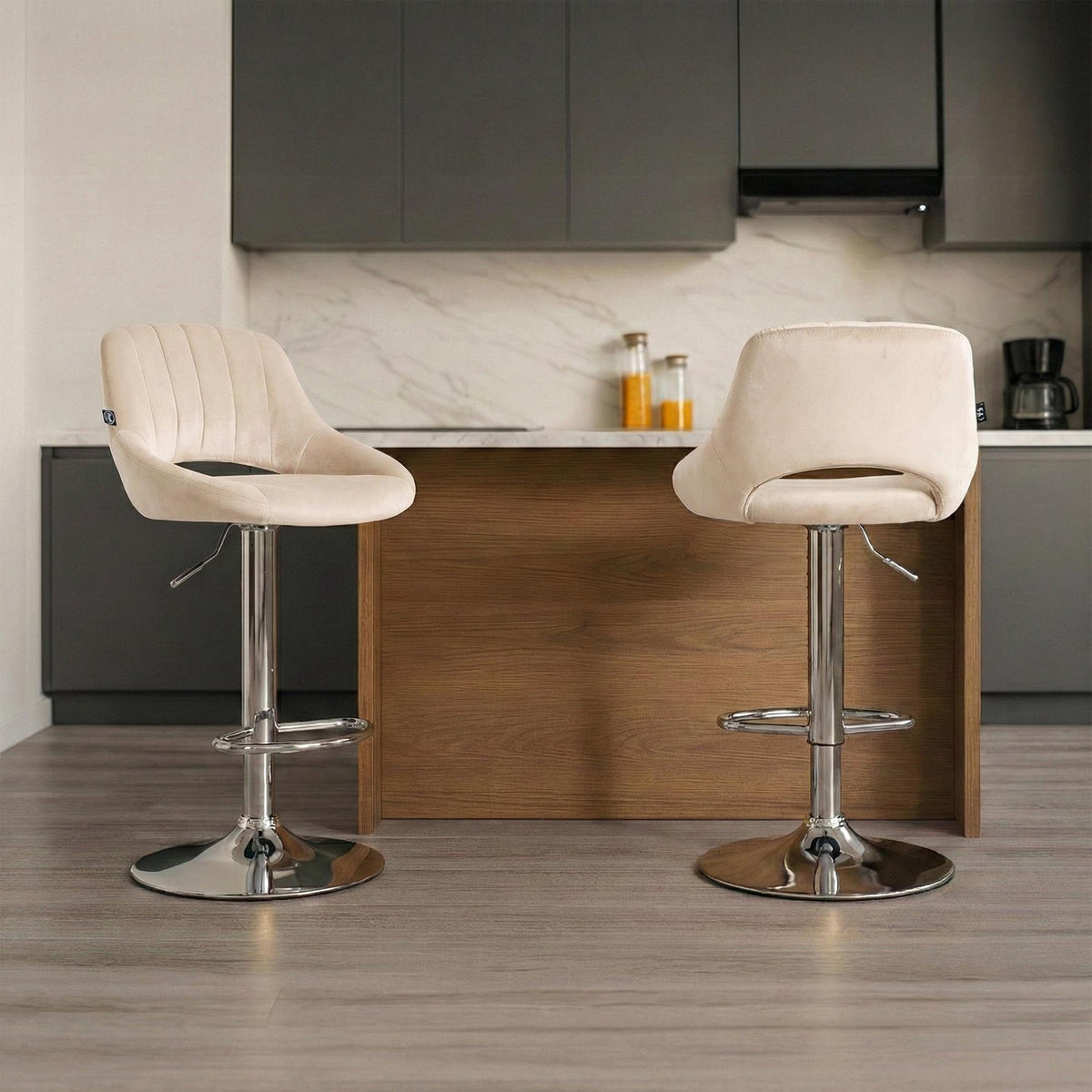 Barhocker Milet Samt chrom – Ansicht 17