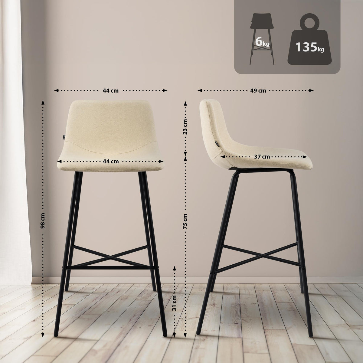 Barhocker Altona Stoff – Ansicht 9
