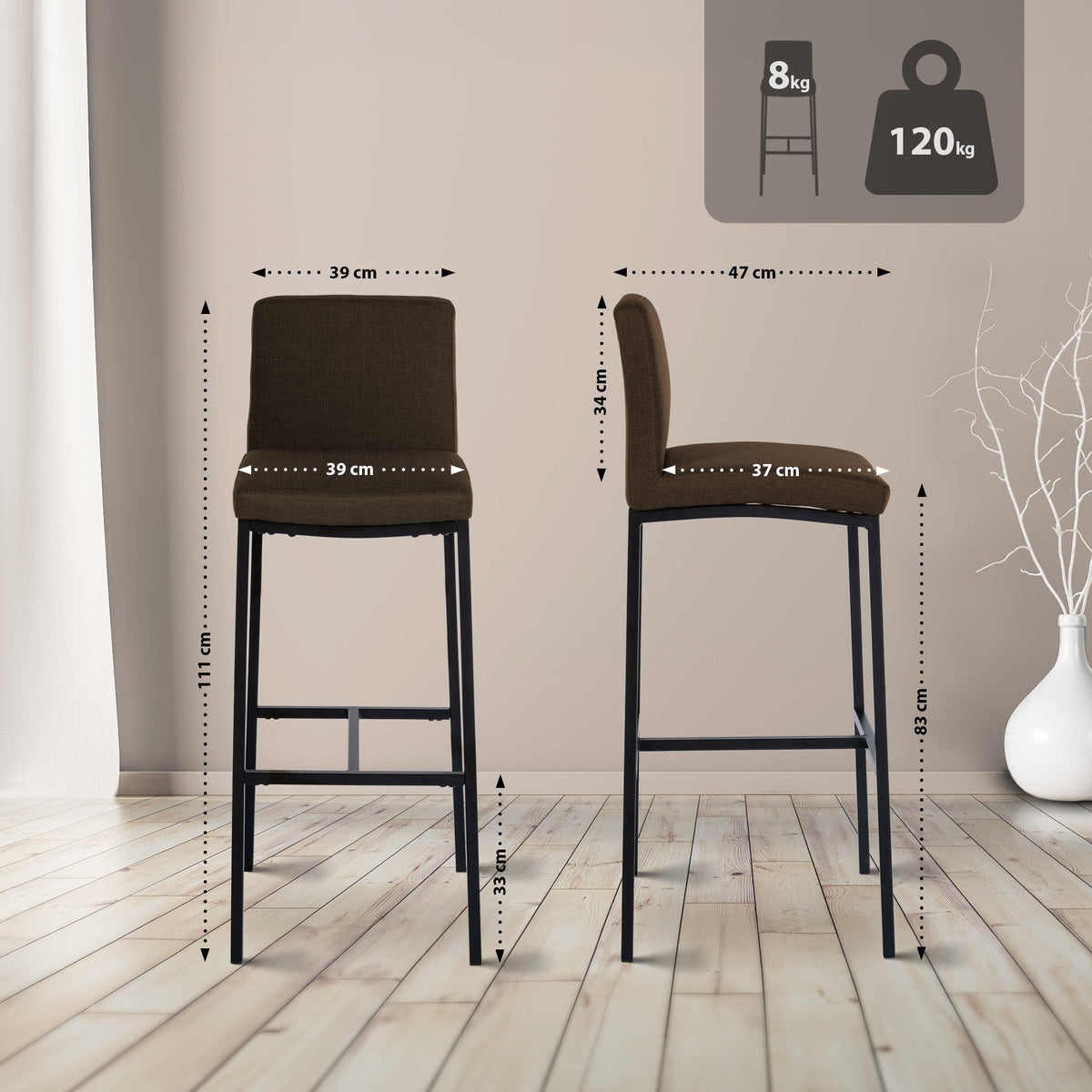 Barhocker Freeport Stoff B – Ansicht 16