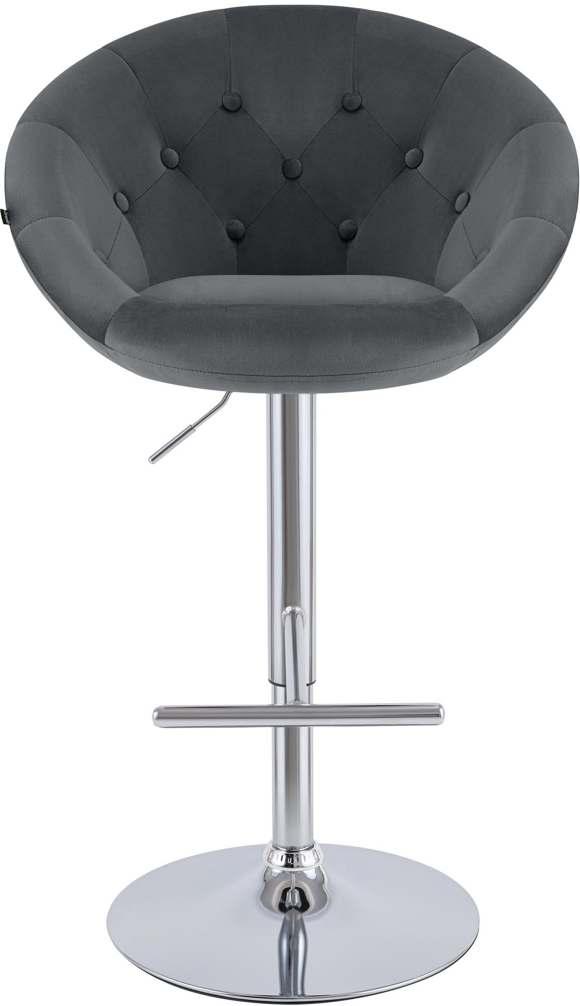 Barhocker London Samt chrom – Ansicht 4