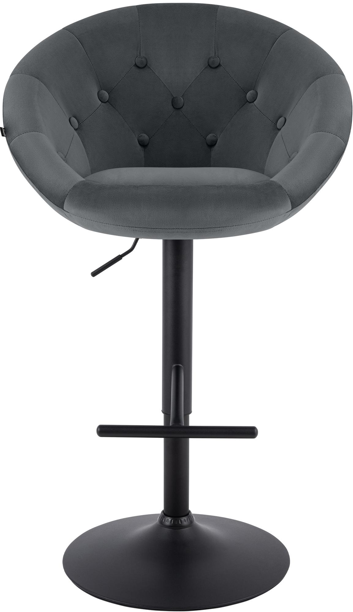 Barhocker London Samt schwarz – Ansicht 4