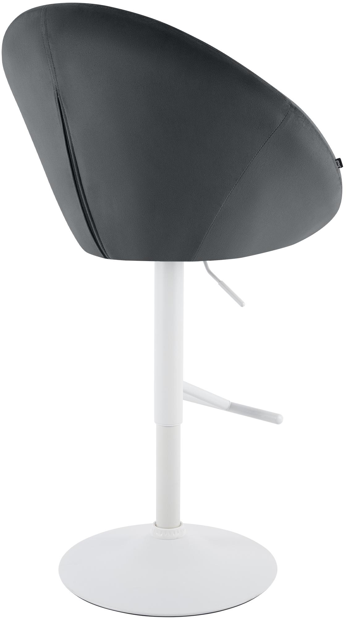 Barhocker London Samt weiß – Ansicht 6