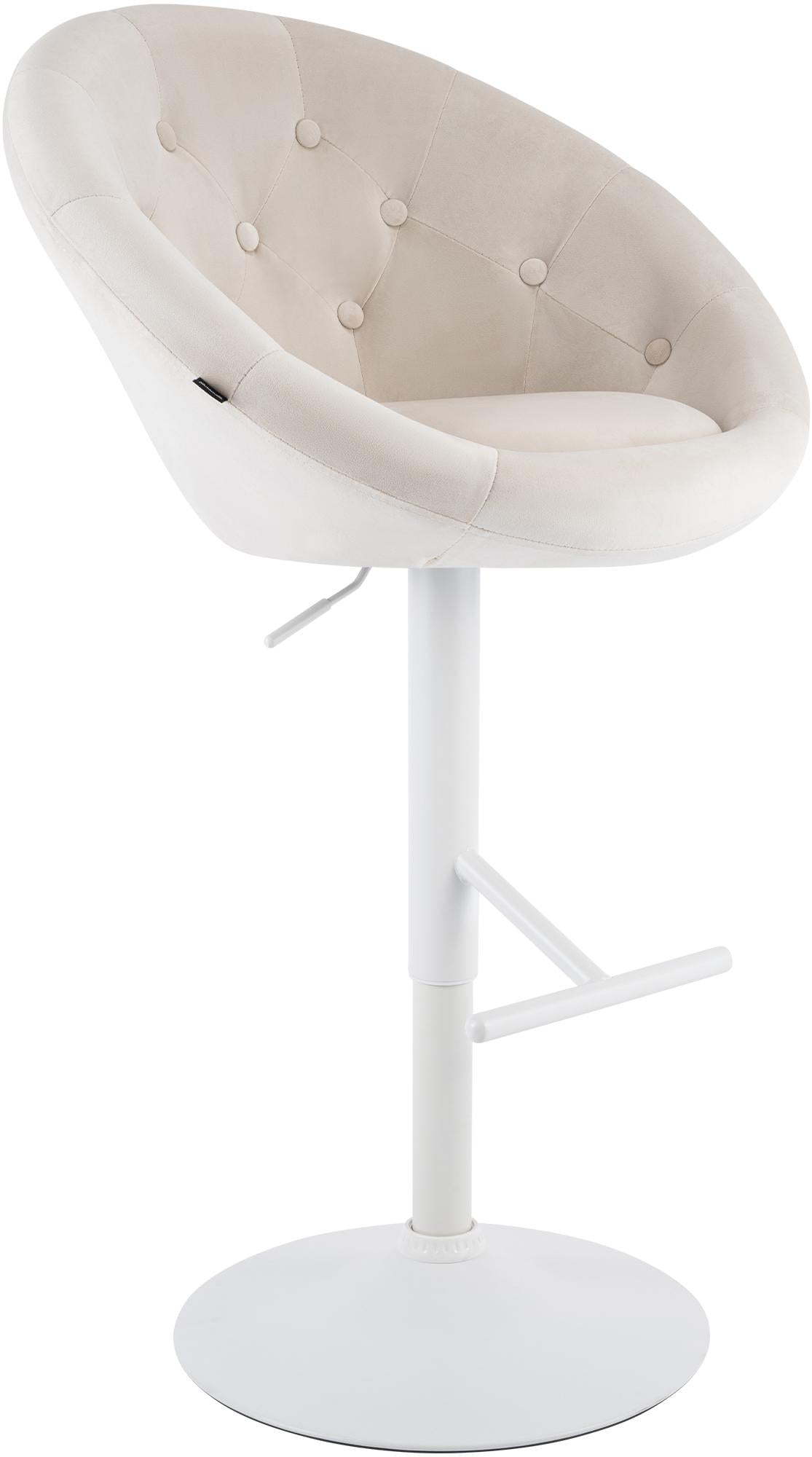 Barhocker London Samt weiß – Ansicht 8