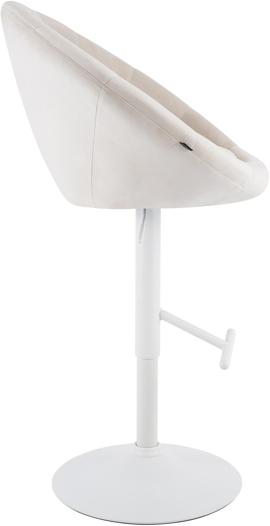 Barhocker London Samt weiß – Ansicht 12