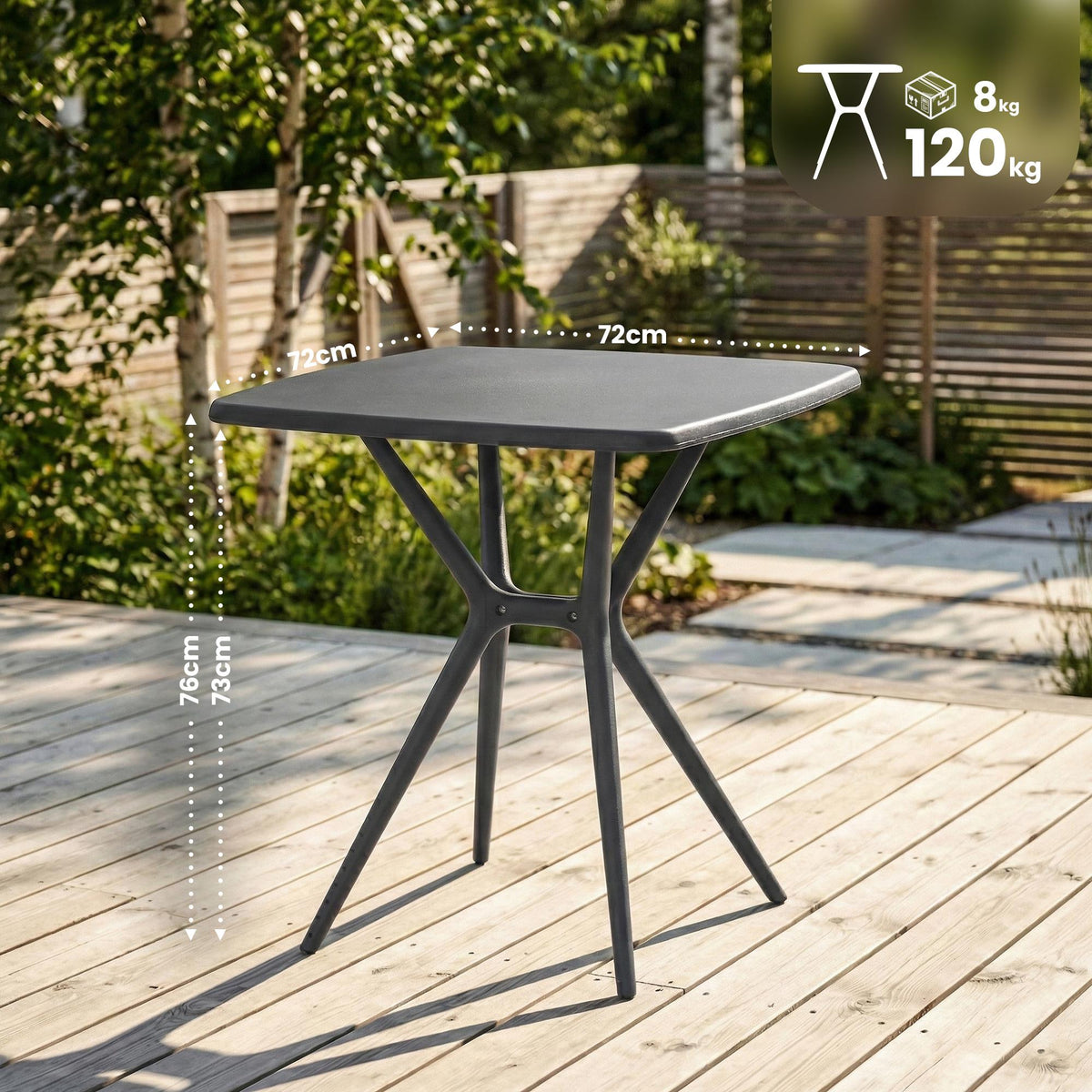 Tisch Becky eckig 72 x 72 cm – Ansicht 2
