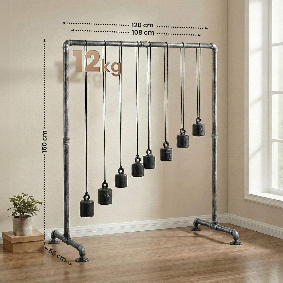 Kleiderständer Jersey 55x120x150 – Ansicht 9