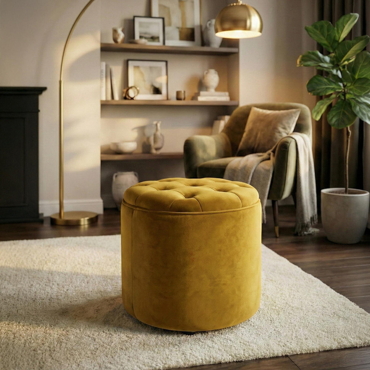 Sitzhocker Pantin Samt – Ansicht 17