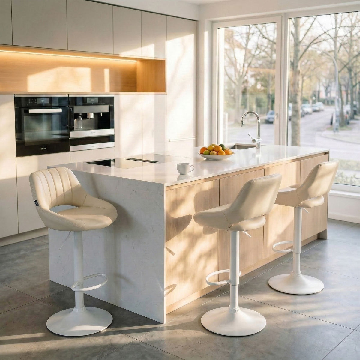 Barhocker Milet Kunstleder weiß – Ansicht 10