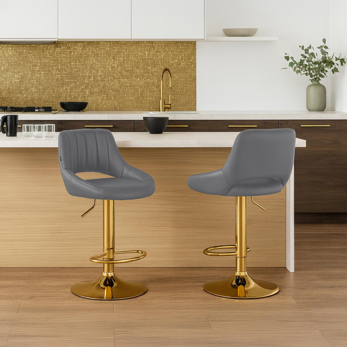 Barhocker Milet Kunstleder gold – Ansicht 17
