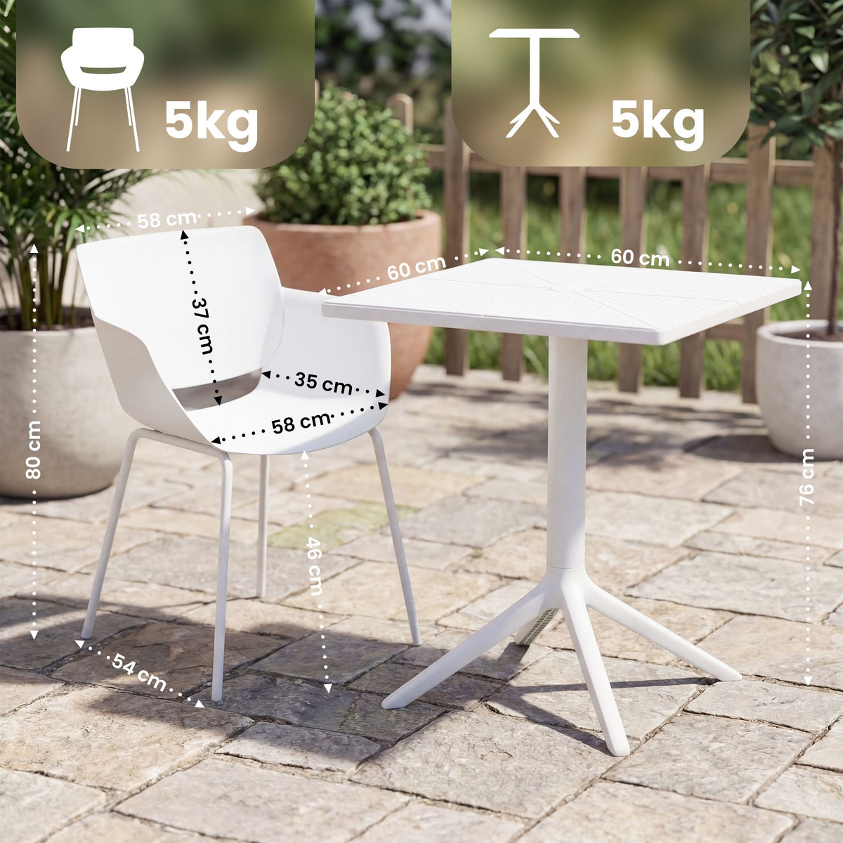 Gartenmöbel-Set Norva mit 4 Stühlen – Ansicht 2