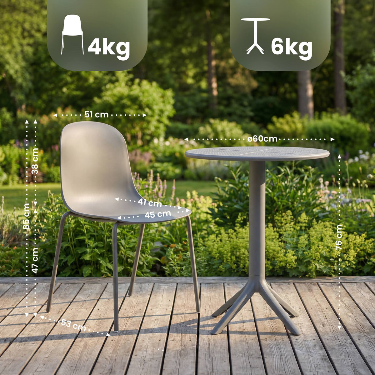 Gartenmöbel-Set Torin mit 2 Stühlen – Ansicht 2