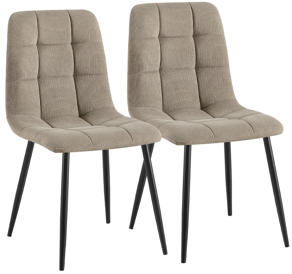 2er Set Esszimmerstuhl Antibes Cord – Ansicht 8