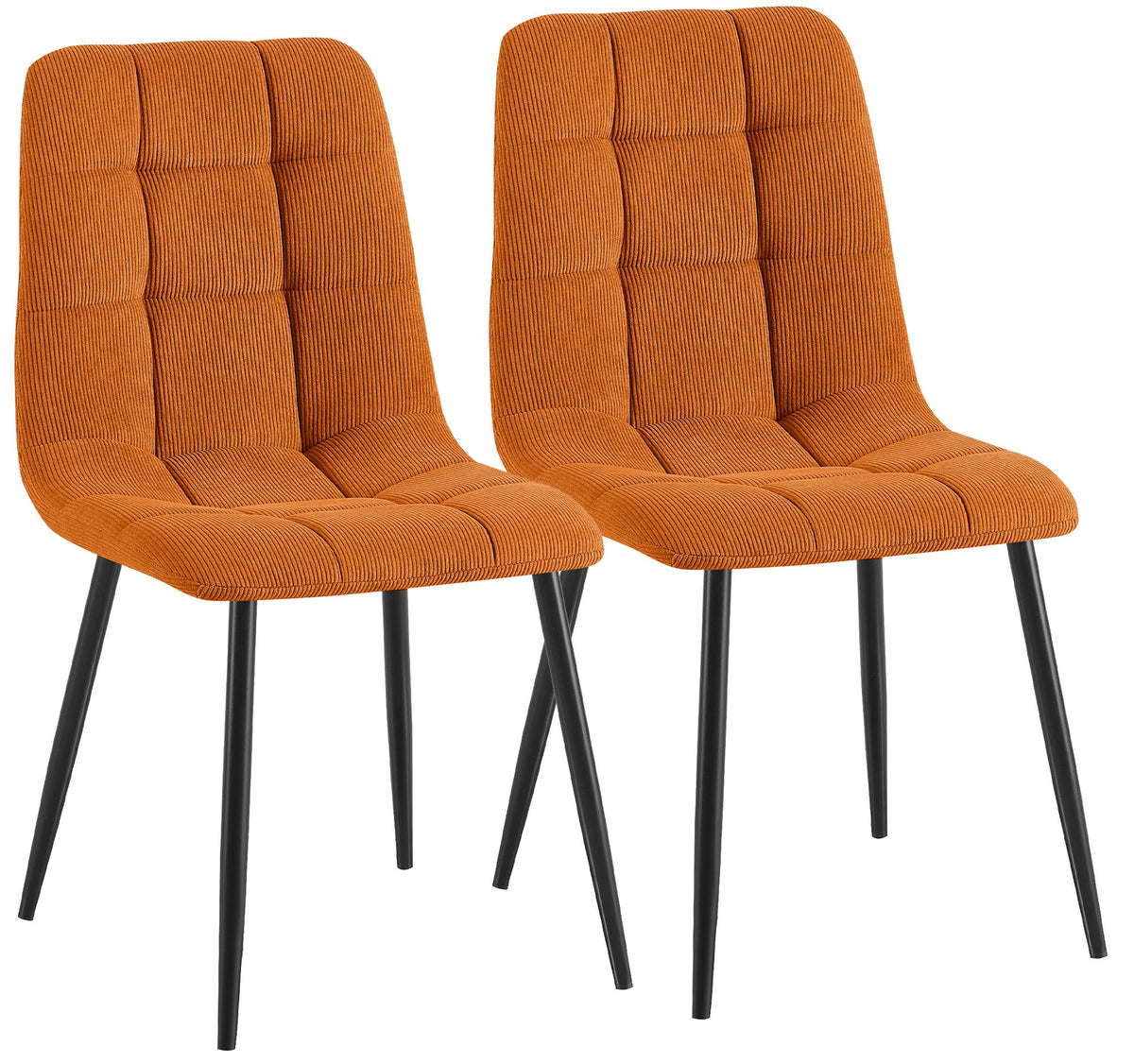 2er Set Esszimmerstuhl Antibes Cord – Ansicht 15