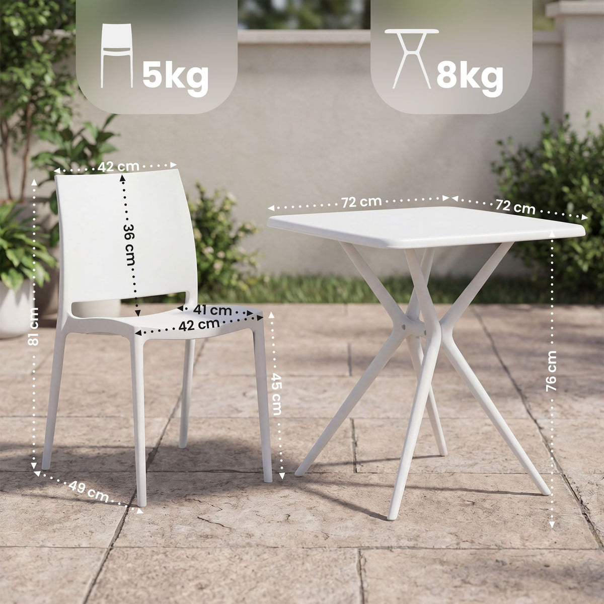 Gartenmöbel-Set Amino mit 4 Stühlen – Ansicht 9