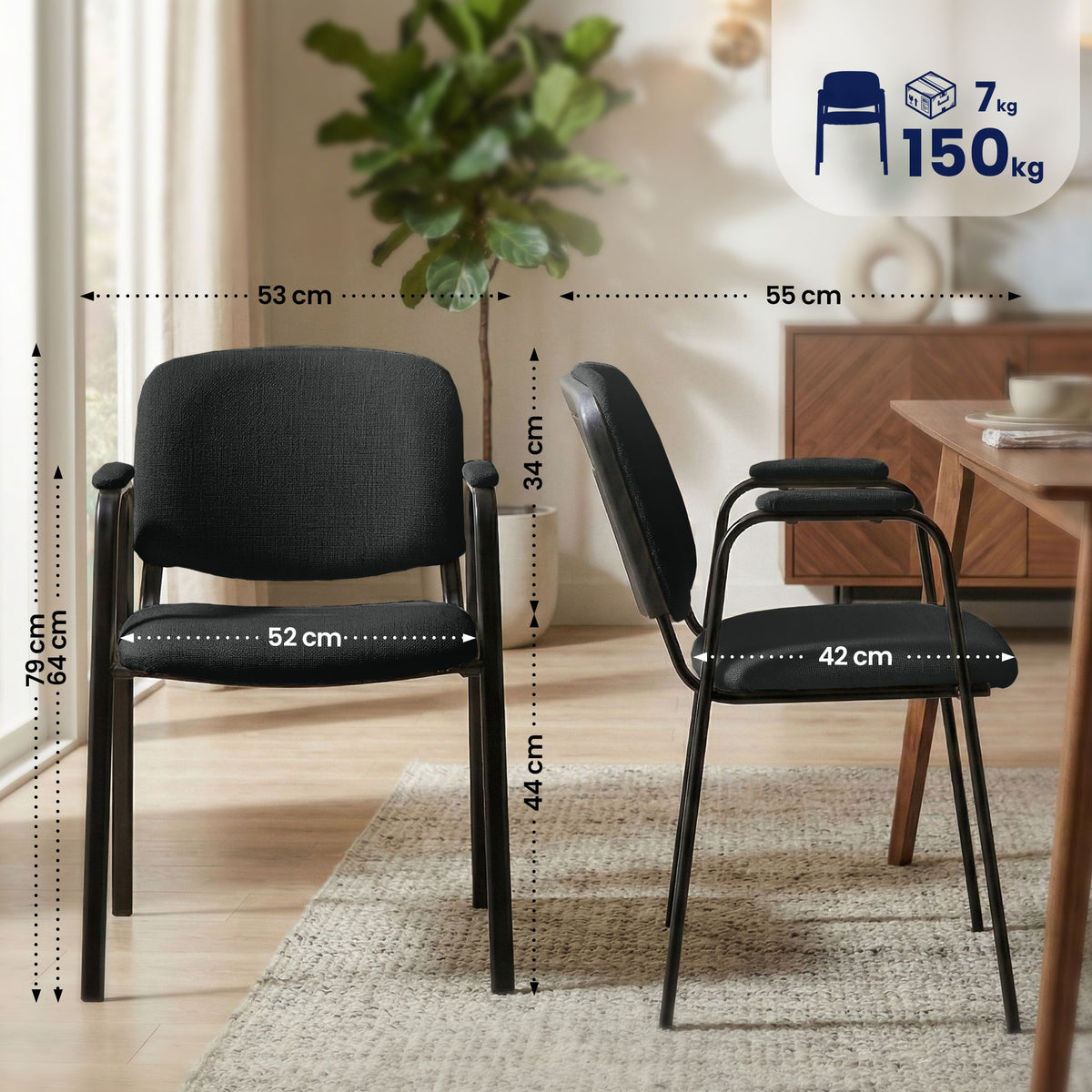 Besucherstuhl Ken PRO Stoff – Ansicht 14