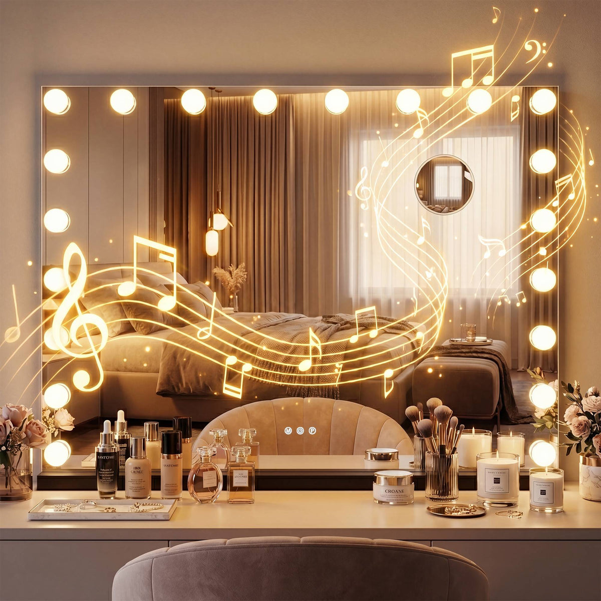 Schminkspiegel Norlina mit Bluetooth – Ansicht 9