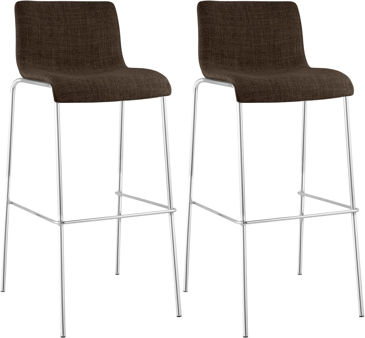2er Set Barhocker Hoover Stoff 4-Fuß Gestell chrom – Ansicht 8