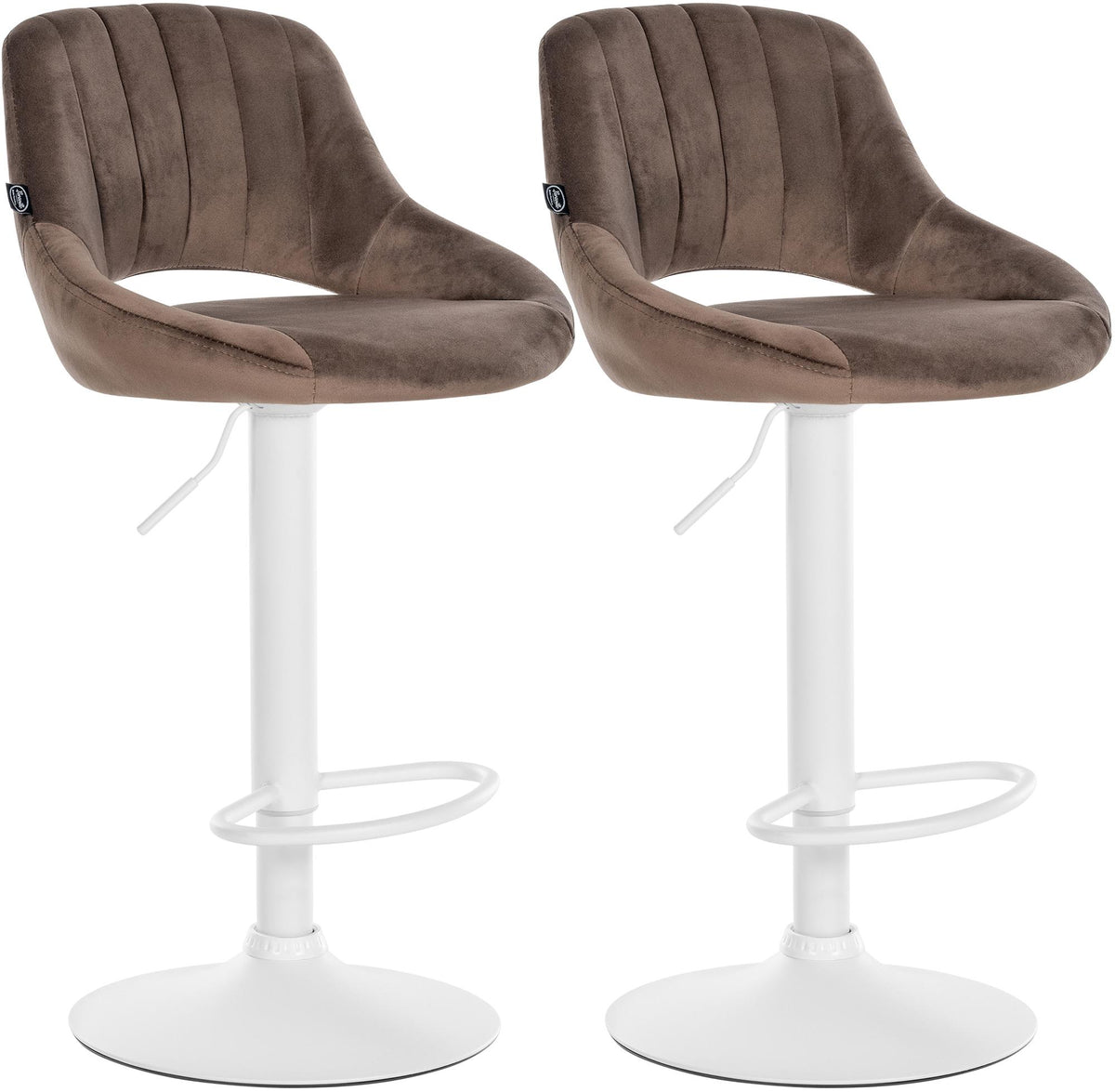 2er Set Barhocker Milet Samt W – Ansicht 8