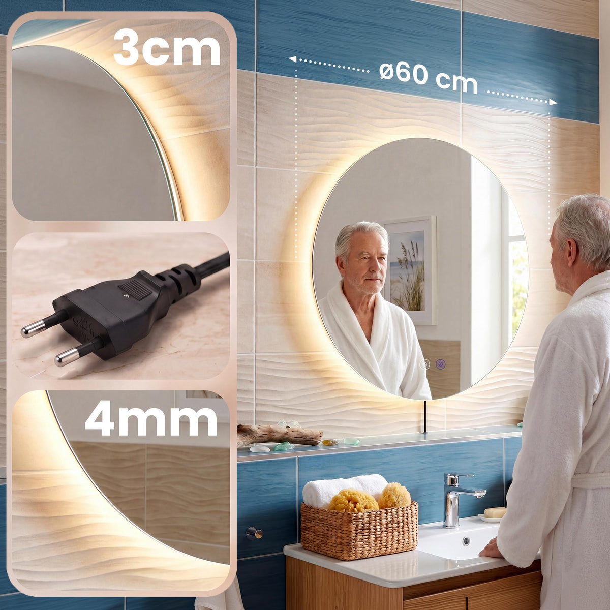 Badspiegel Vendula 60 cm – Ansicht 3