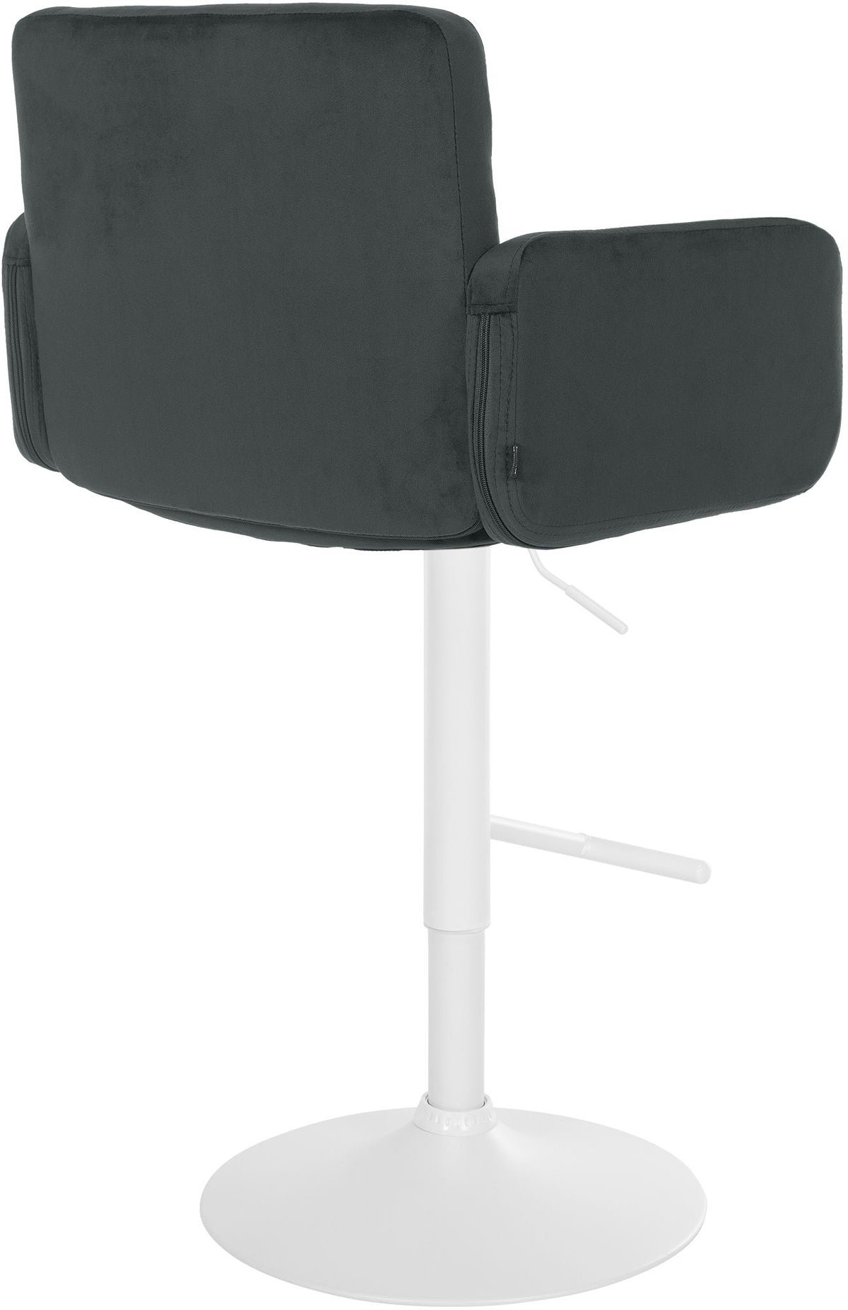 2er Set Barhocker Los Angeles Samt weiß – Ansicht 6