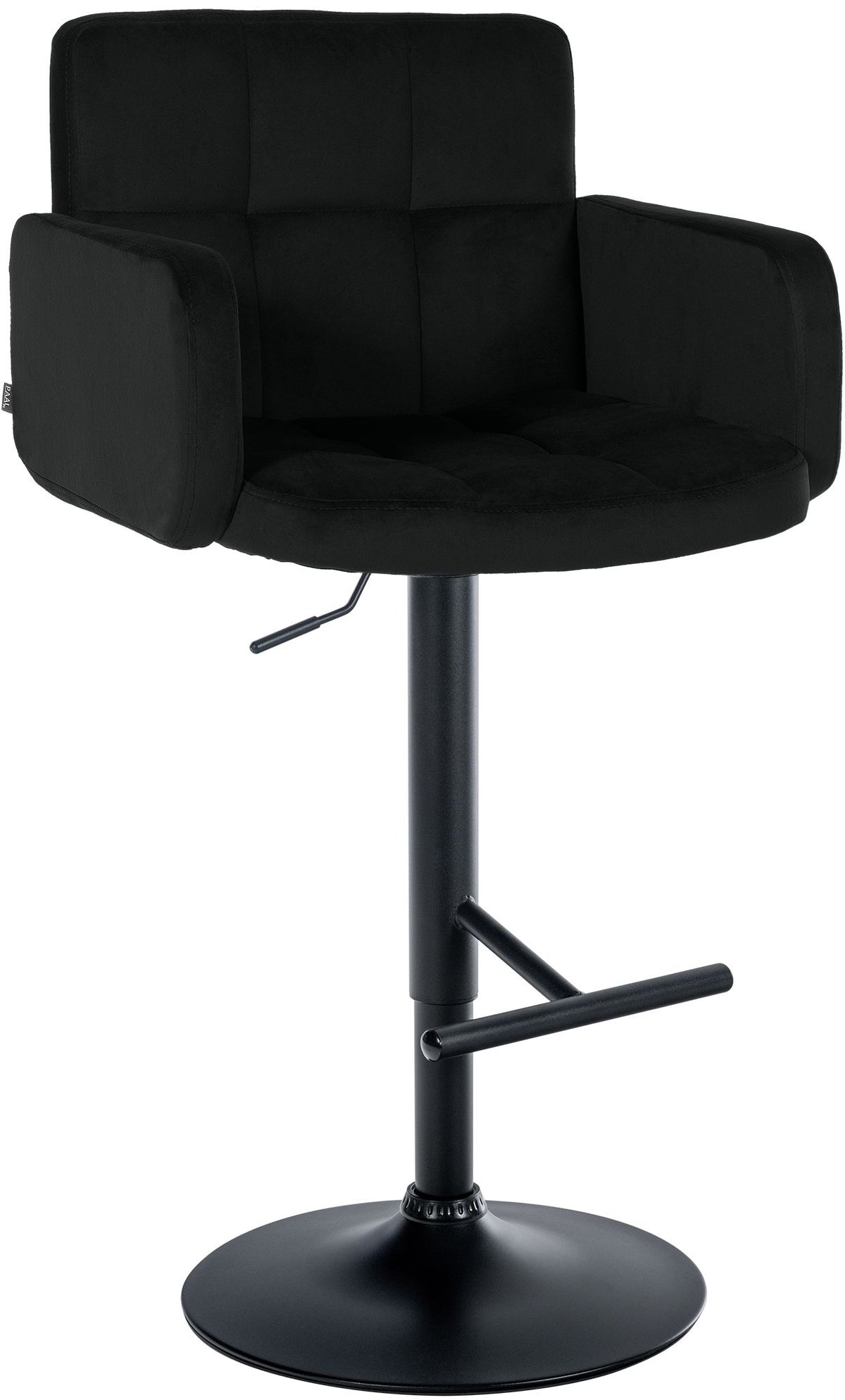 Barhocker Los Angeles Samt schwarz – Ansicht 8