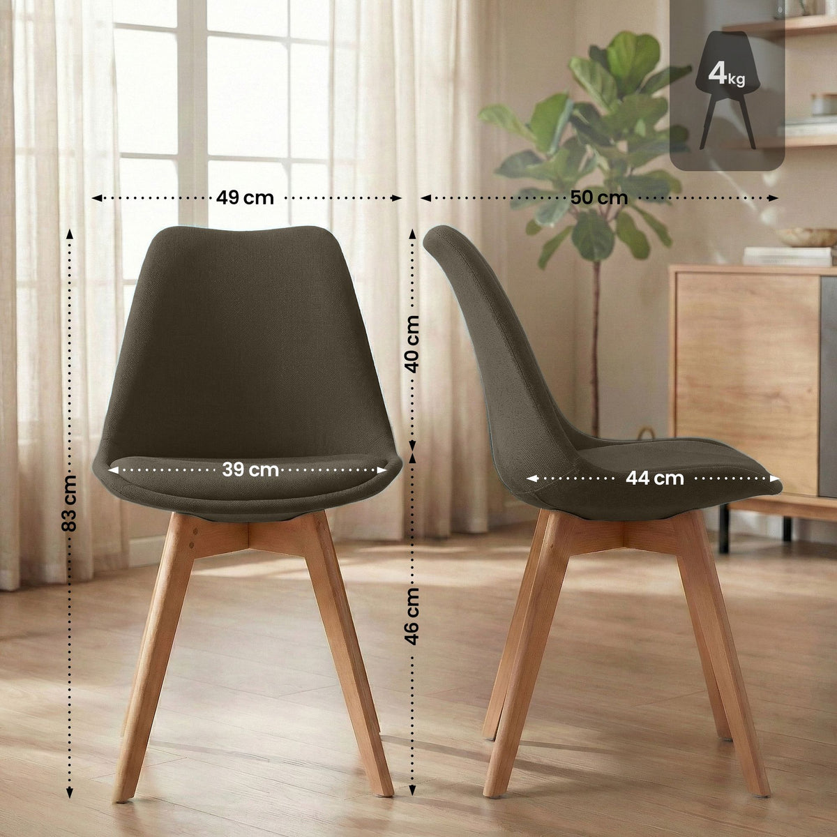 Stuhl Linares Stoff – Ansicht 2