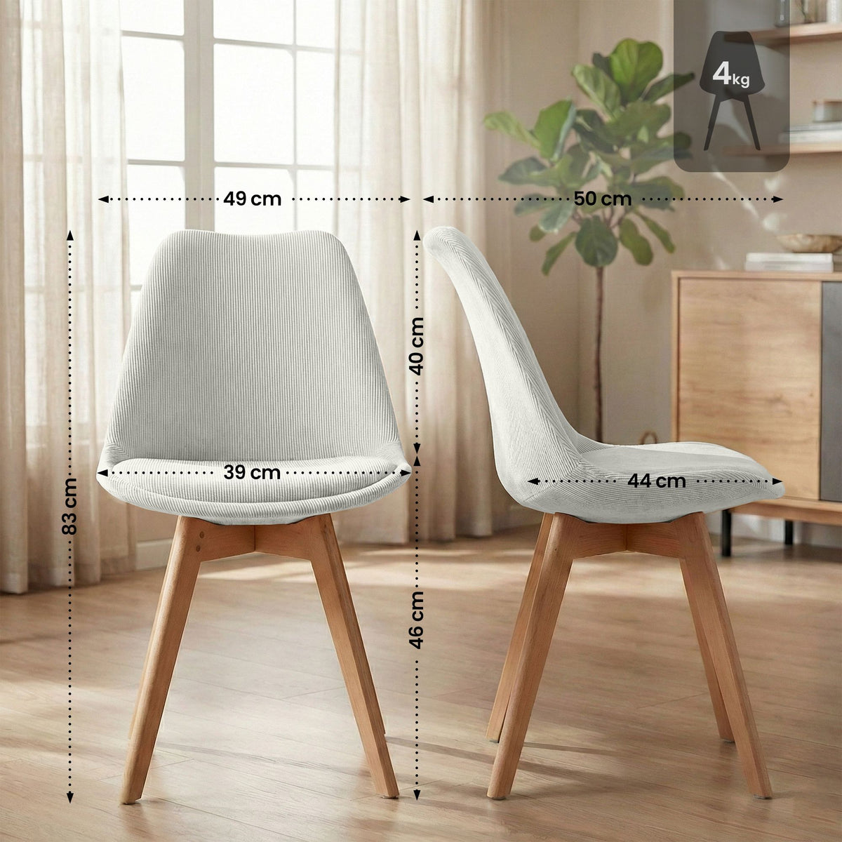 Stuhl Linares Cord – Ansicht 9