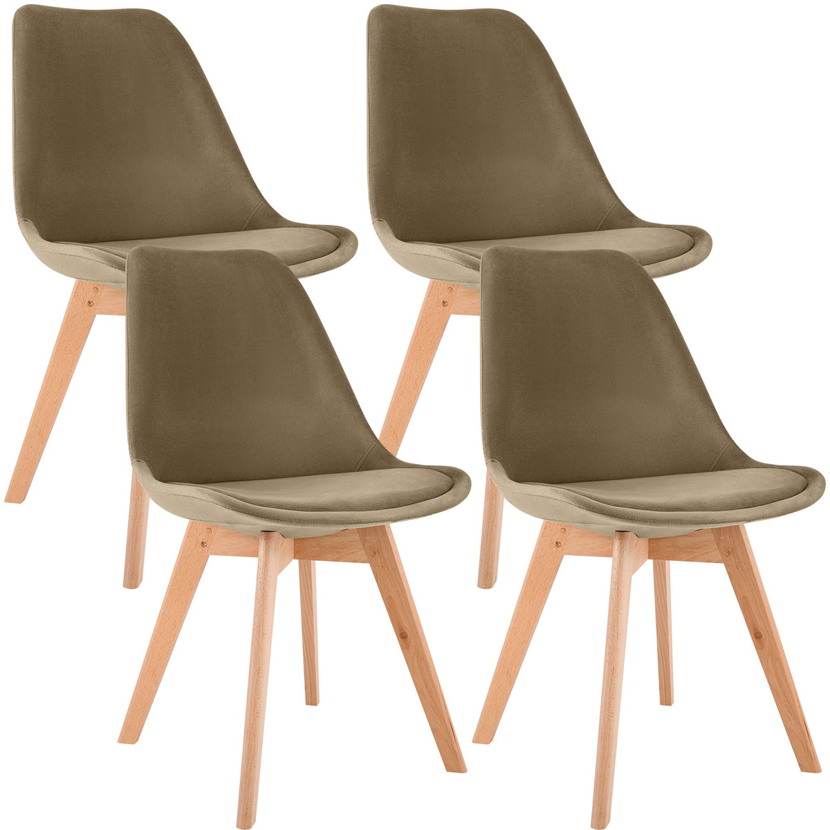 4er Set Stuhl Linares Samt – Ansicht 15
