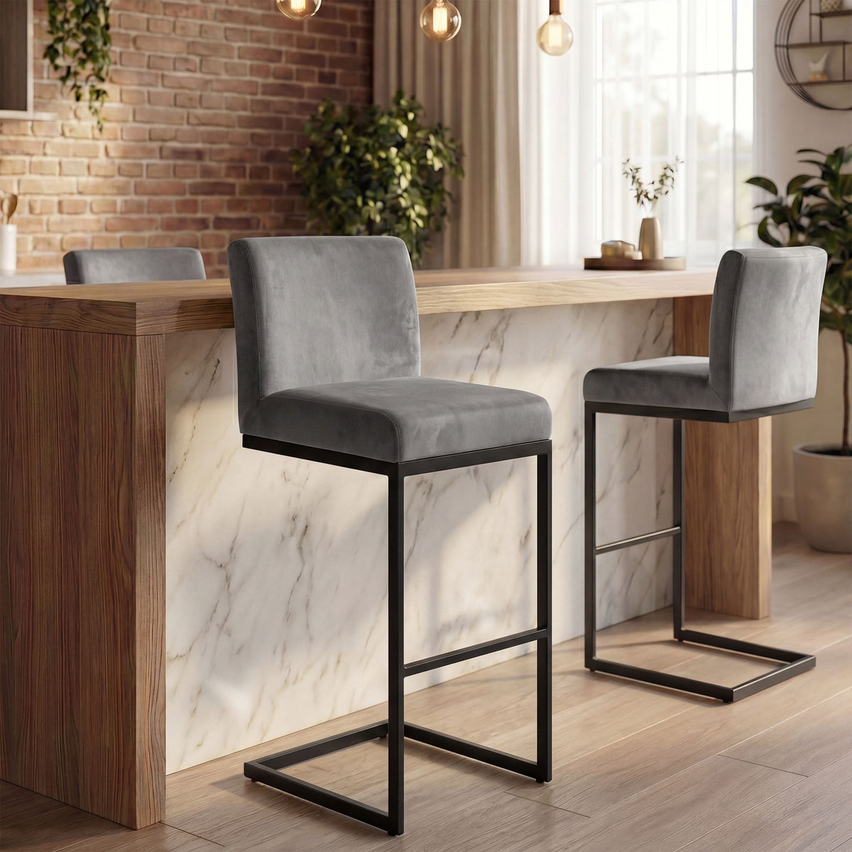 Barhocker Hopewell Samt B – Ansicht 10