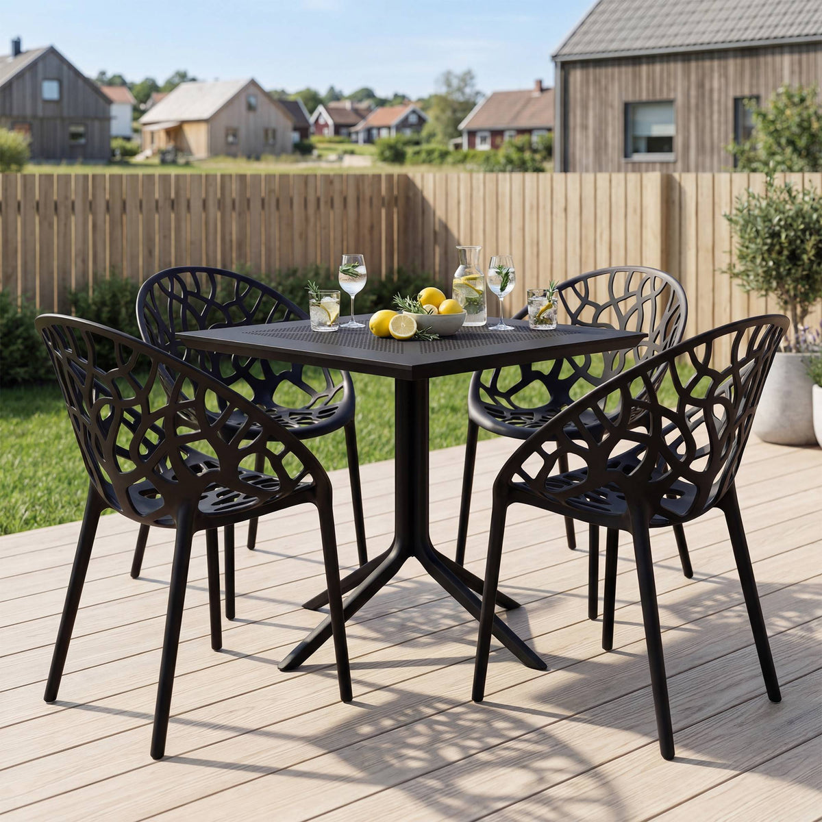 Gartenmöbel-Set Avara mit 4 Stühlen – Ansicht 11